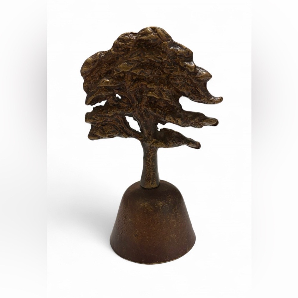 Vintage Bronze Pine Tree Bell